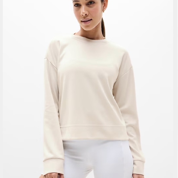 Athleta Tops - Athleta Seasoft Crewneck Sweatshirt Size XXS Bone